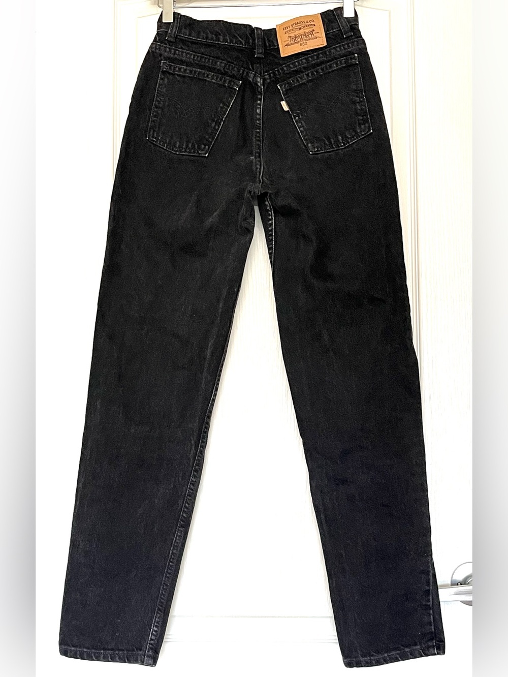 Vintage Levi’s 632 Orange Tab Black Jeans Size 25 Made in Canada Tapered Leg